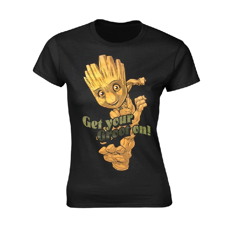 Marvel Guardians Of The Galaxy Vol 2 Ladies Ladies T-shirt: Groot - Dance Striped Floral Plaid Marvel Guardians Of The Galaxy Vol 2 Ladies Ladies T-shirt: Groot - Dance Striped Floral Plaid