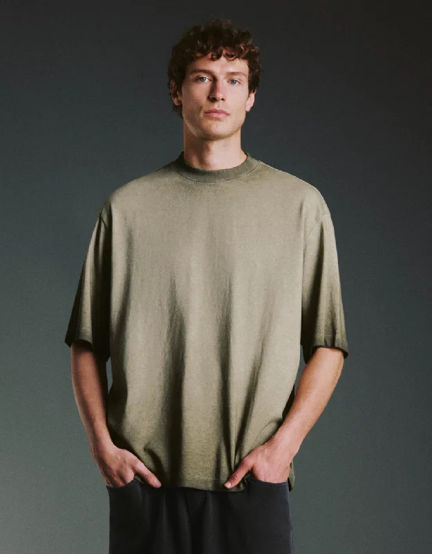 Printed Crew Neck A-Line T-Shirt Cozy Warm Stylish