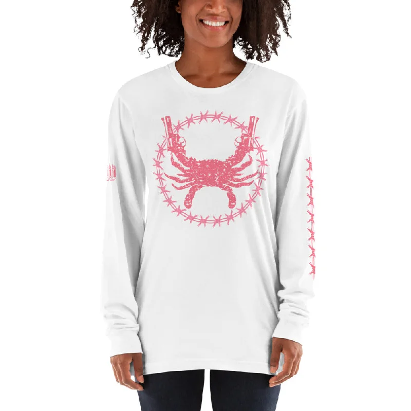 PTS Long sleeve t-shirt Asymmetrical Pockets Print