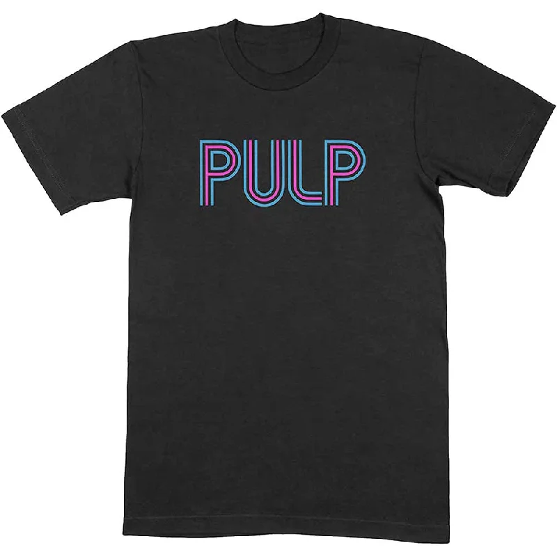 Pulp | Official Band T-Shirt | Intro Logo Plaid T-Shirt Polka Dot Checkered