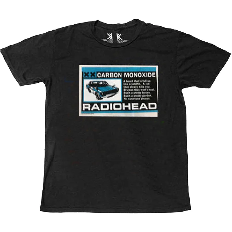 Radiohead | Official Band T-shirt | Carbon Patch Collared Crew Neck Turtle Neck