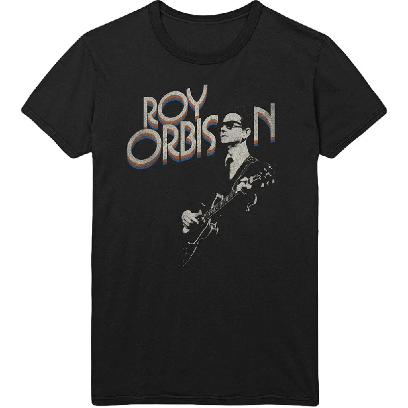 Roy Orbison | Official Band T-shirt | Guitar & Logo Chenille Brocade Lace