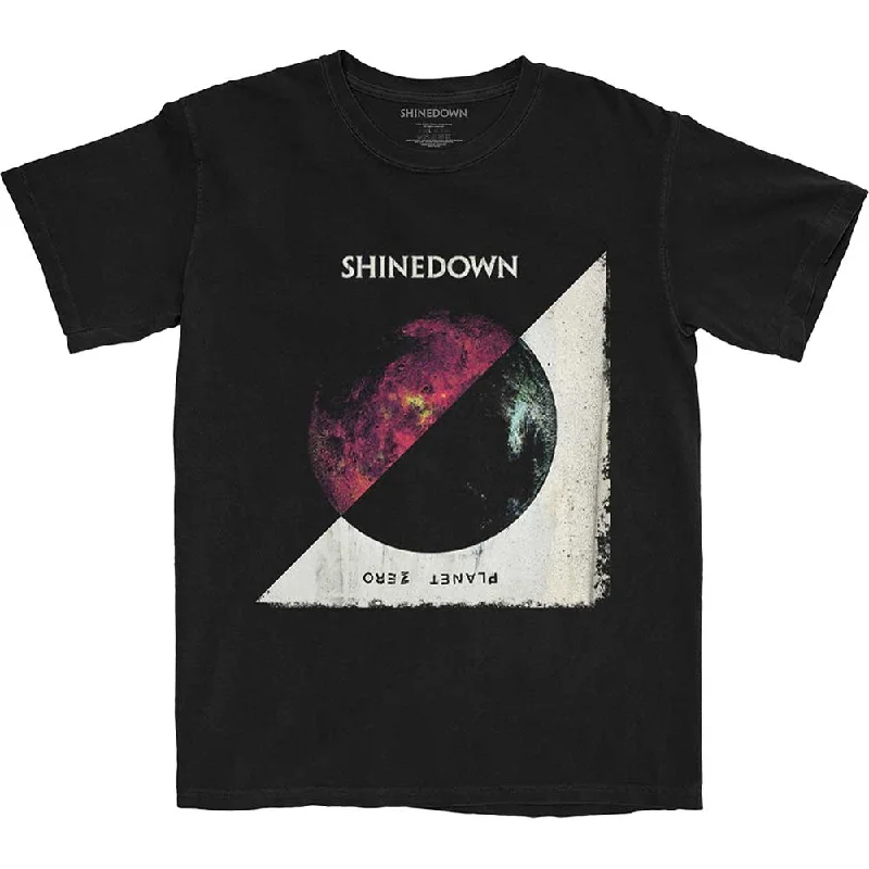 Shinedown | Official Band T-shirt | Planet Zero Album Hooded Caped Shawl Collar