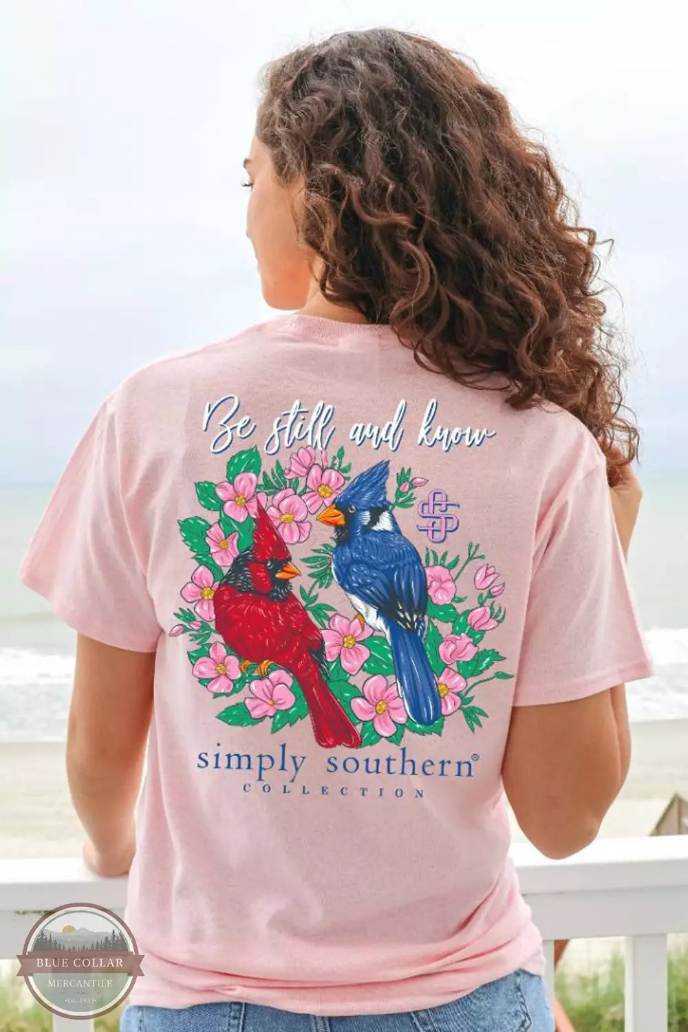 SS-CARDINAL-LOTUS Be Still and Know T-Shirt Spandex Blend Rayon Blend Denim Blend