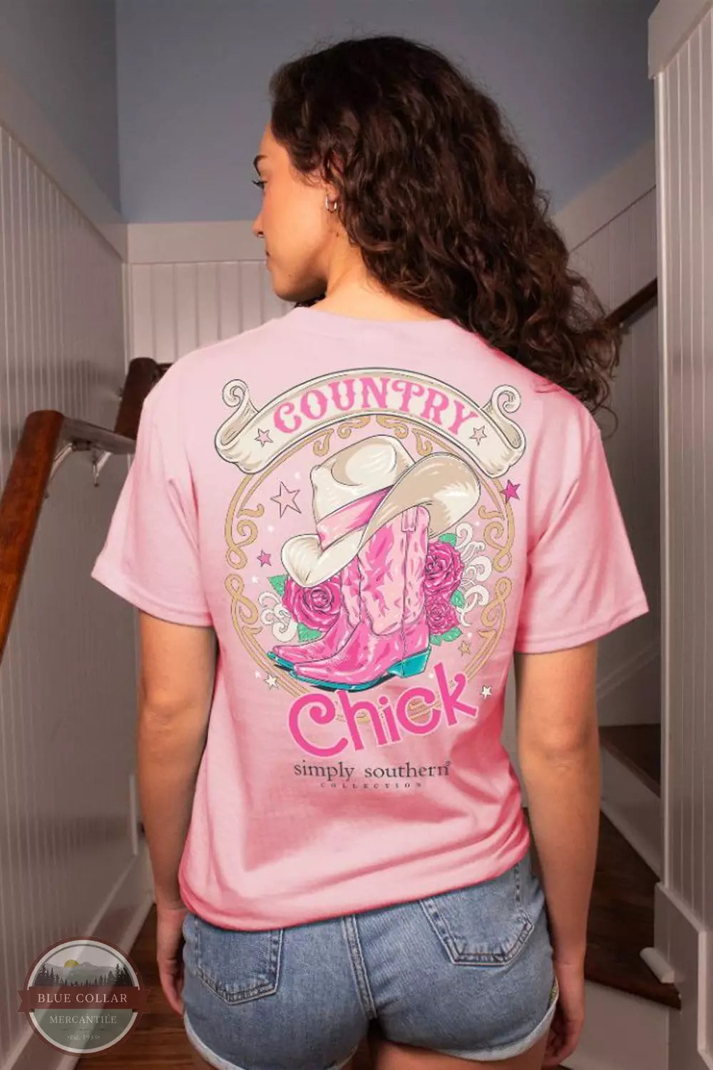 SS-COUNTRYCHICK-LOTUS Country Chick T-Shirt Fashionable Trendy Casual