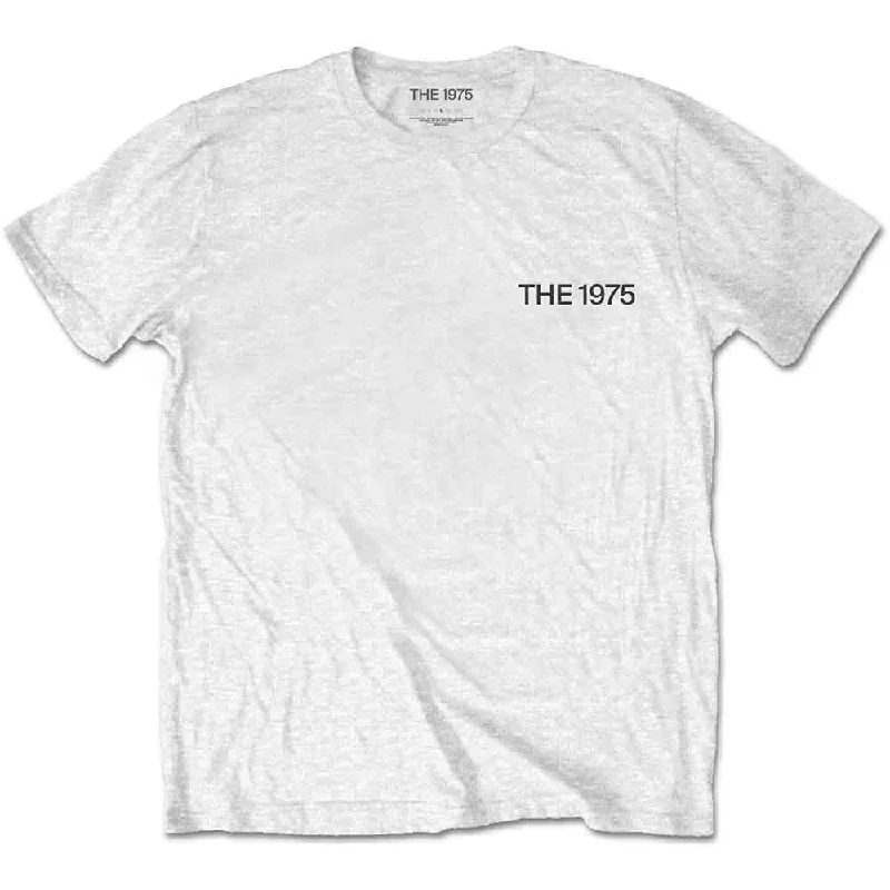 The 1975 | Official Band T-Shirt | ABIIOR Side Face Time (Back Print) Striped Floral Plaid