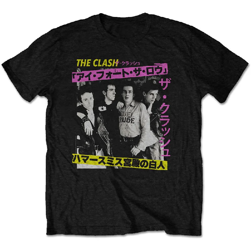 The Clash | Official Band T-Shirt | London Calling Japan Photo Hooded Caped Shawl Collar