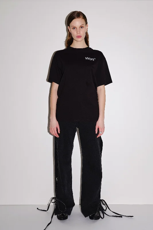 The Staff Tee W - Black Welt Pockets Slit Pockets