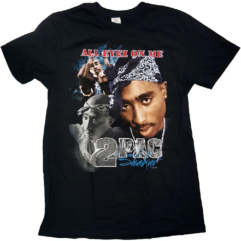 Tupac | Official Band T-Shirt | All Eyez Homage Plaid T-Shirt Polka Dot Checkered