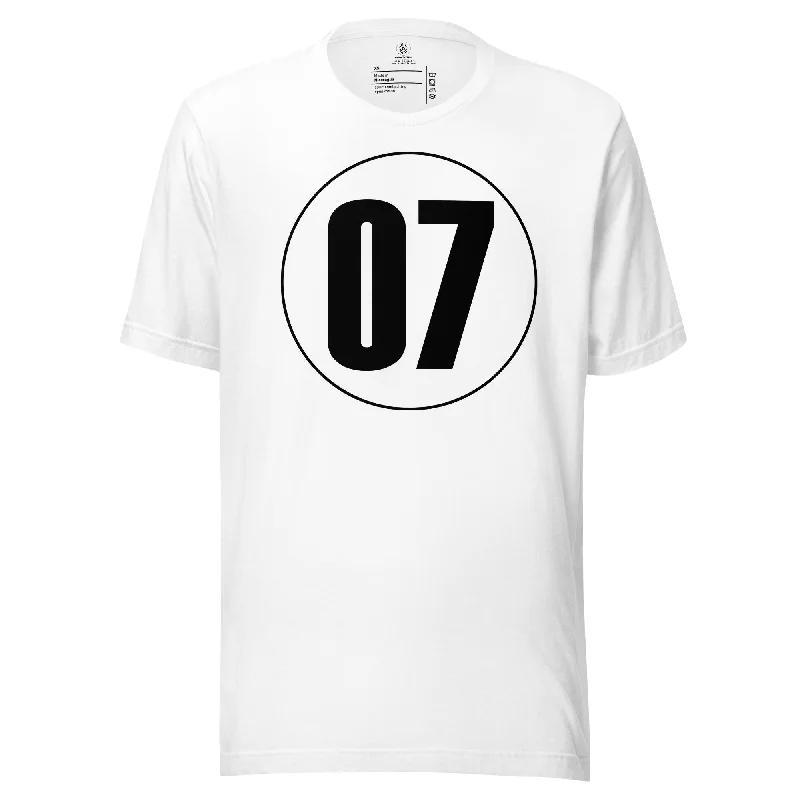 Unisex t-shirt: Black on White 07 Sequined Glittery Shiny