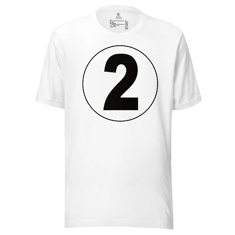 Unisex t-shirt: Black on White 2 Basic T-Shirt Crew Neck Short Sleeve