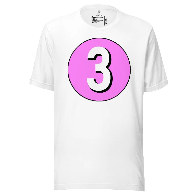 Unisex t-shirt: White on Pink 3 Spandex Blend Rayon Blend Denim Blend