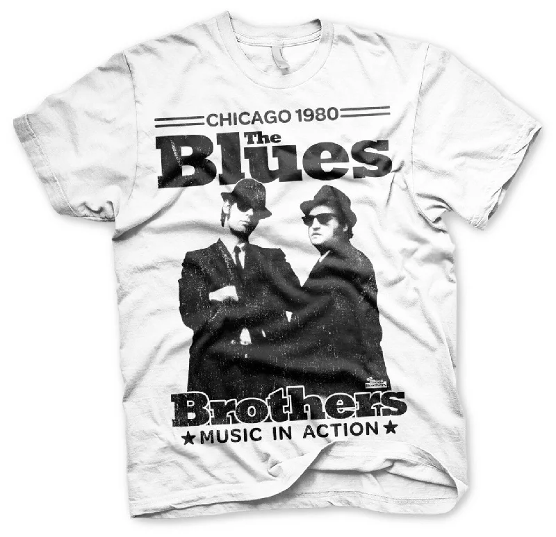 The Blues Brothers | Official Band T-Shirt | Chicago 1980 Notch Collar Peter Pan Collar Cowl Neck The Blues Brothers | Official Band T-Shirt | Chicago 1980 Notch Collar Peter Pan Collar Cowl Neck