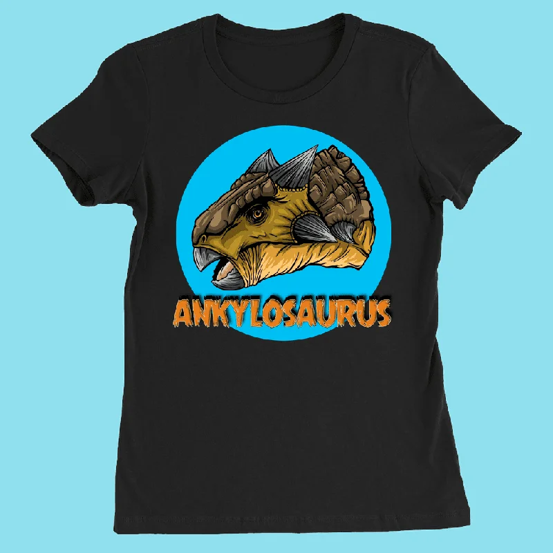 Women Ankylosaurus Head T-Shirt Chenille Brocade Lace