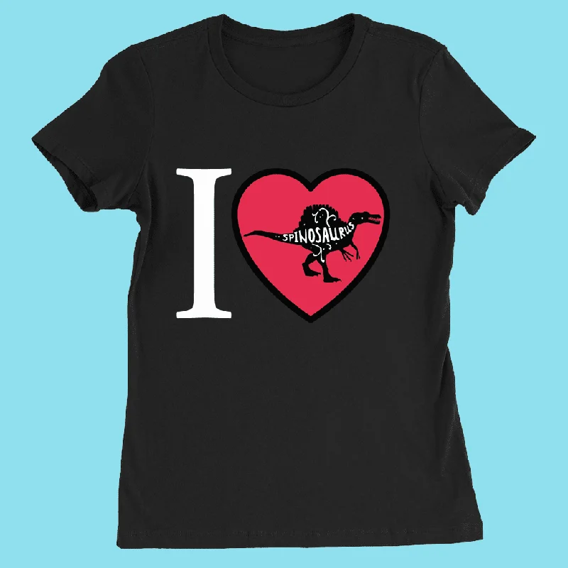 Women I Love Spinosaurus T-Shirt Houndstooth Herringbone Solid