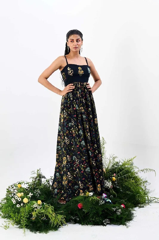 Ekshringi Maxi Dress Trendy Satin Maxi Dress