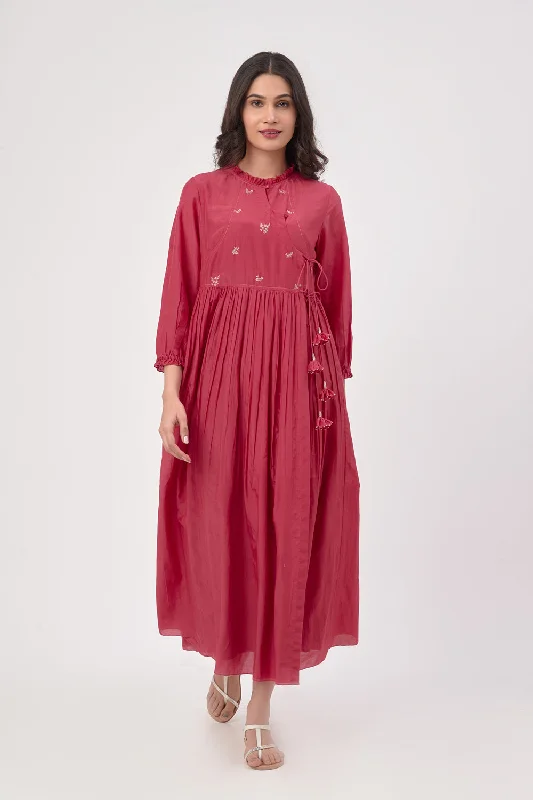 The Golden Touch Maxi Dress Cozy Ruffle Sleeve Maxi Dress