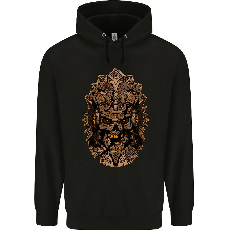 Aztec Skull Mens 80% Cotton Hoodie Hoodie with Pattern Geometric Abstract