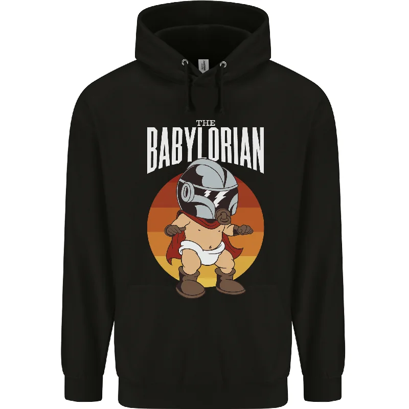 Babylorian Funny Baby Infant Toddler Parody Mens 80% Cotton Hoodie Hoodie with Button Classic Timeless