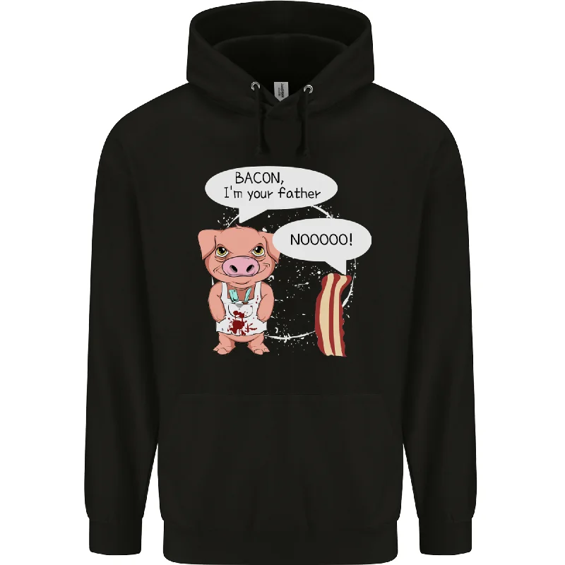 Bacon Im Your Father Funny Food Diet Mens 80% Cotton Hoodie Hoodie with Oversized Fit Loose Comfortable