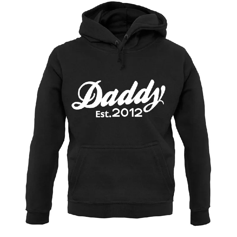 Daddy Est. 2012 Unisex Hoodie Hoodie with Lining Warm Insulated