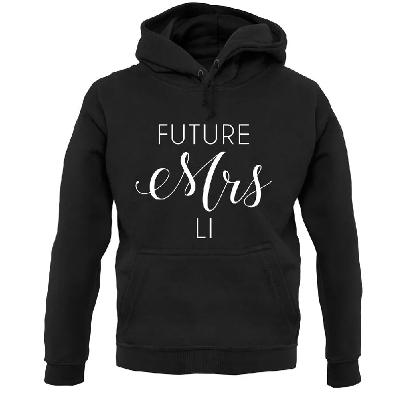 Future Mrs Li Unisex Hoodie Hoodie with Slit Hem Functional Movement