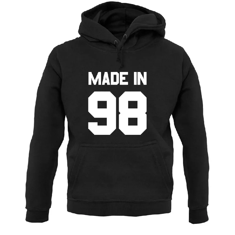 Made In '98 Unisex Hoodie Hoodie with Raglan Sleeves Sporty Comfortable