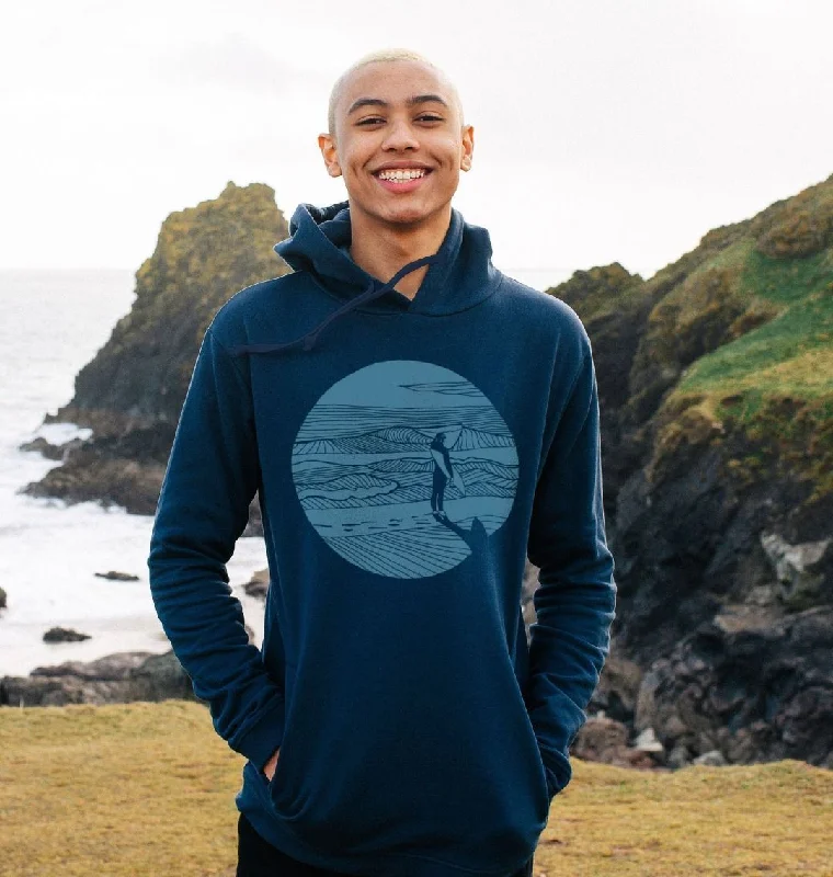 Reading The Waves Hoodie Hoodie with Longline Fit Extended Stylish