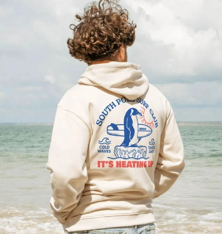 South Pole Surf Club Hoodie Hoodie with Raw Hem Edgy Unfinished