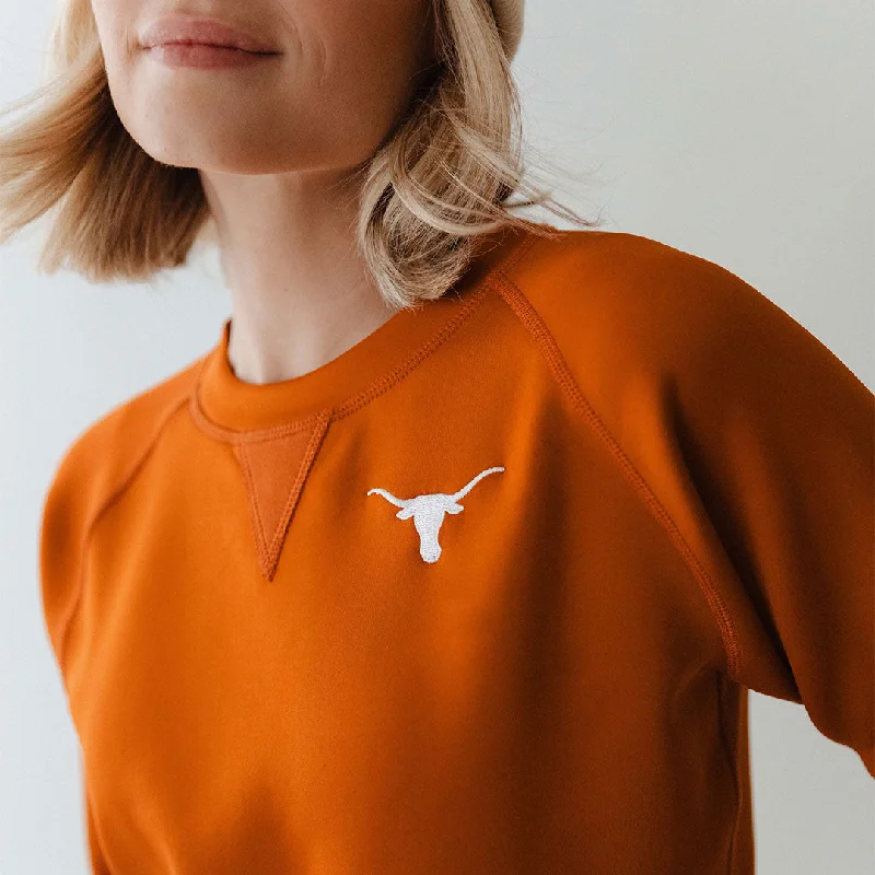 Texas Burnt Orange Neo Sweatshirt Hoodie with Hidden Zipper Minimalist Clean