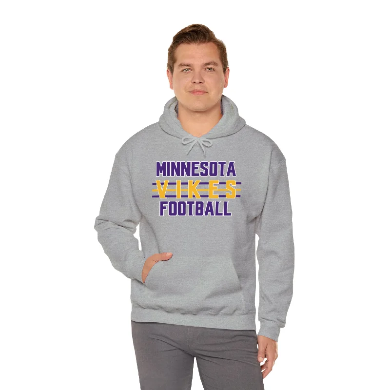 Unisex Heavy Blend™ Hoodie - Vikes Football Hoodie with Typography Text Message