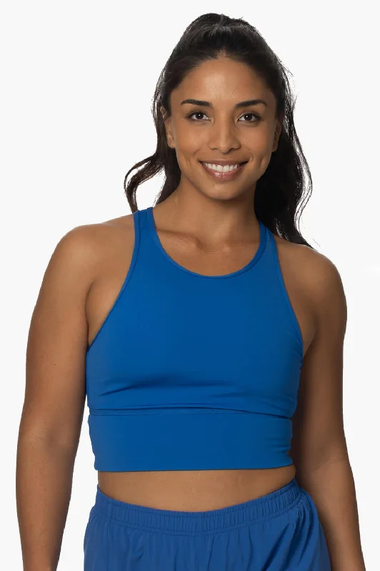 Rae Sports Bra - Olympia Blue Soft Mesh Bralette