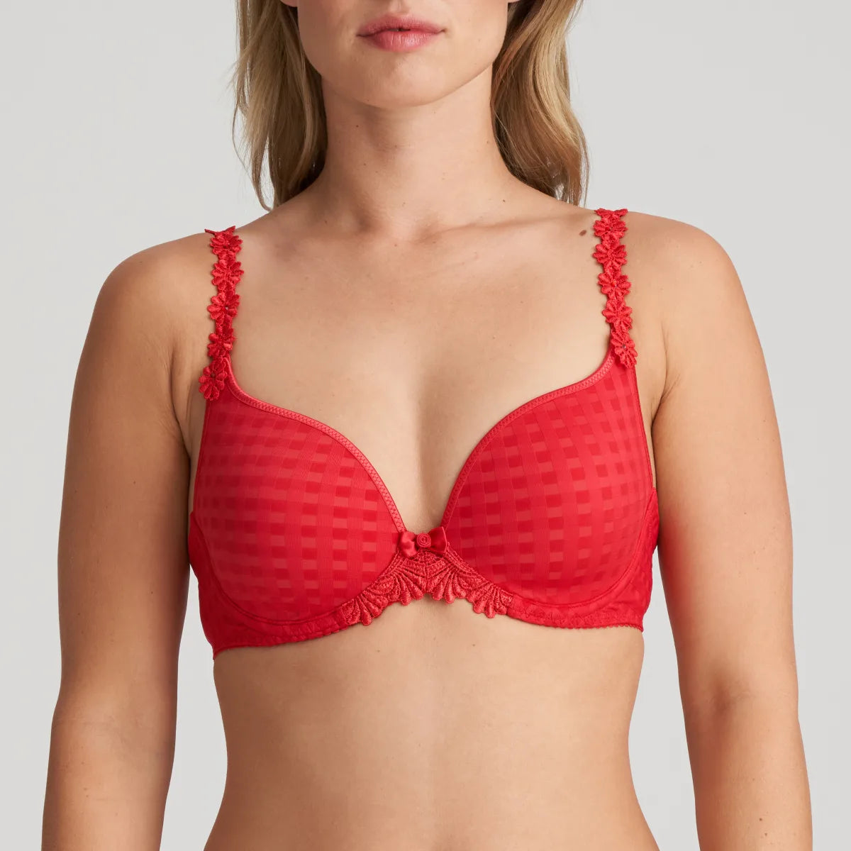 Avero Heartshape Bra In Scarlet - Marie Jo Sexy Mesh Bralette