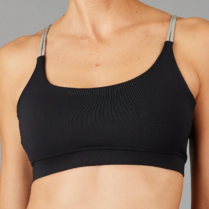 Bra Top (black/silver) Padded Push-Up Bra