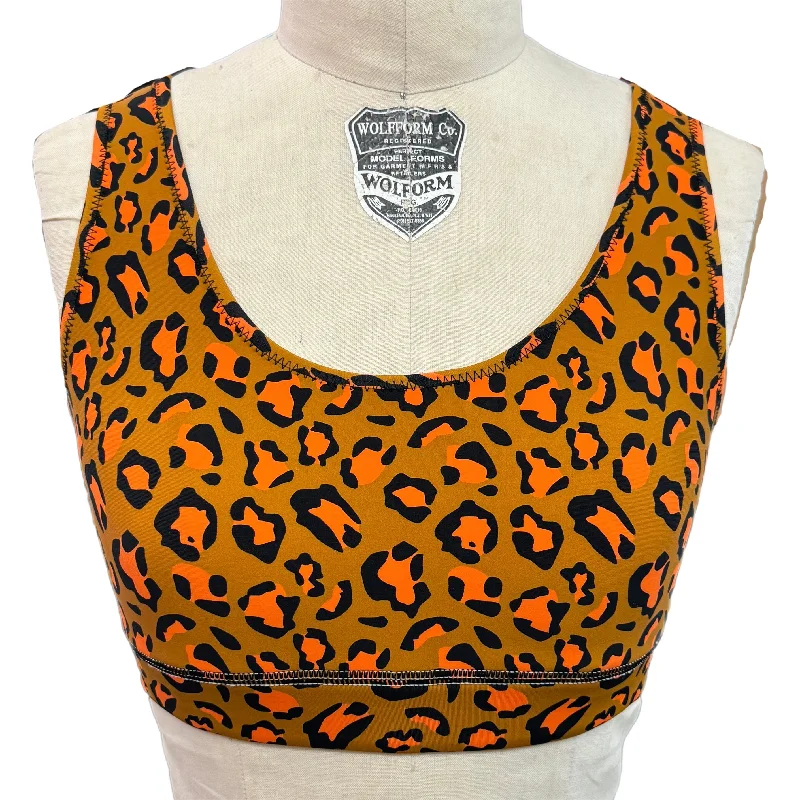 Cheetah Scoop Neck Bra Adjustable Comfort Bra