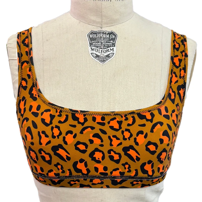 Cheetah Square Neck Bra Daily Comfort Bra