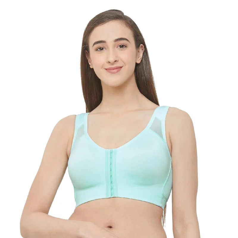 Front Closure Full Coverage Non Padded Non Wired Bra-CB-334 Smooth Push-Up Bra