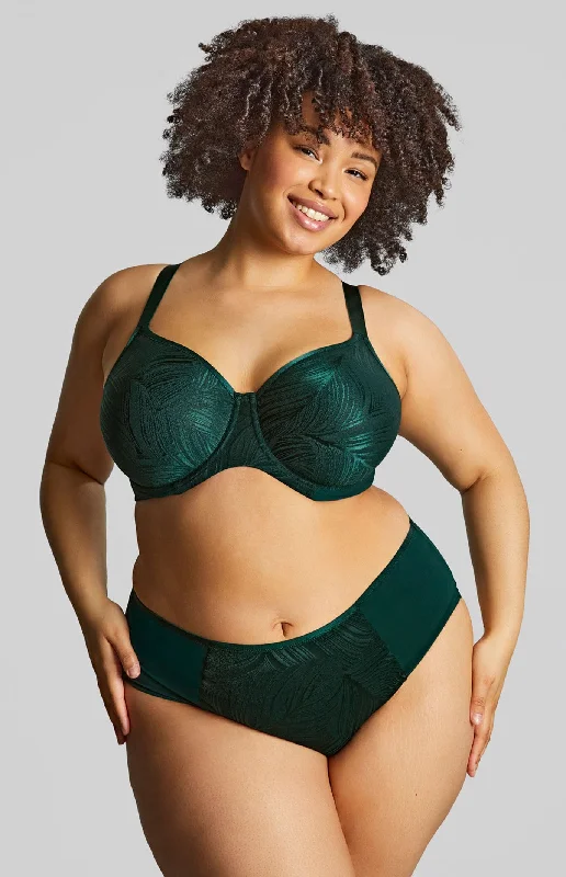 Illuminate Moulded Bra In Dark Green - Sculptresse Sexy Lace Bralette