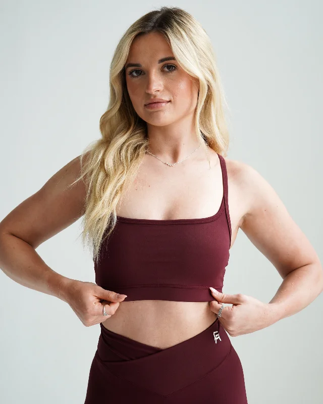 Impact Sports Bra - Wine Breathable Comfort Bra