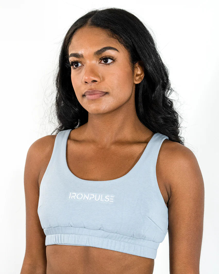 Iron Pulse Signature Comfy Bra (Blue) *FINAL SALE* Soft Cotton Bra