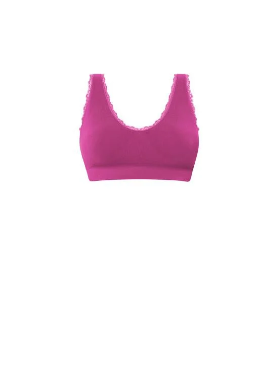 Kitty Seamless Cotton Bra - Magenta #44674 Breathable Comfort Bra