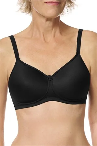 Mara # 44865 Non-wired Padded Bra - Black Trendy Sports Bra