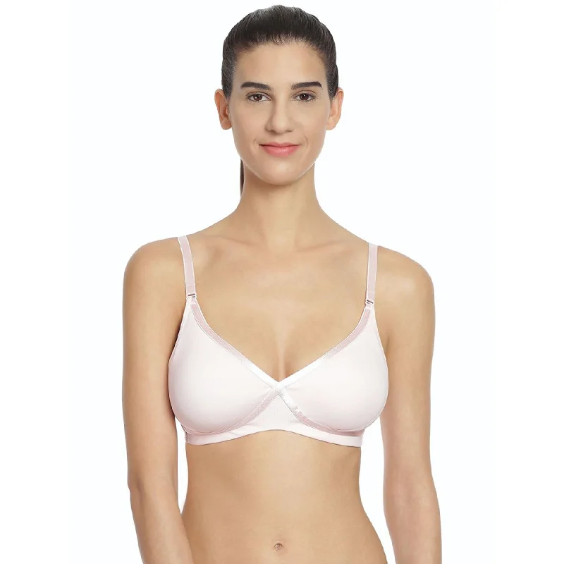 Medium Coverage Non Padded Non wired Cross Over Seamless Organic Cotton Bra-CB-402 Seamless Push-Up Bra