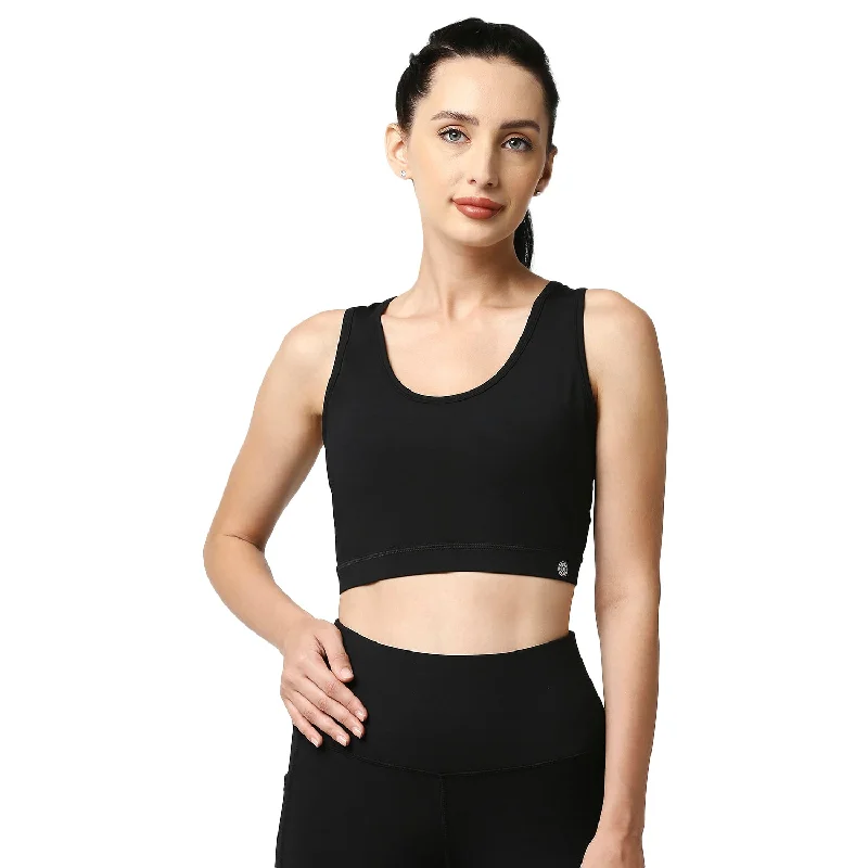 Medium Impact Racerback Sports Bra with Removable Cups- AT-1 Cotton Comfort Bra