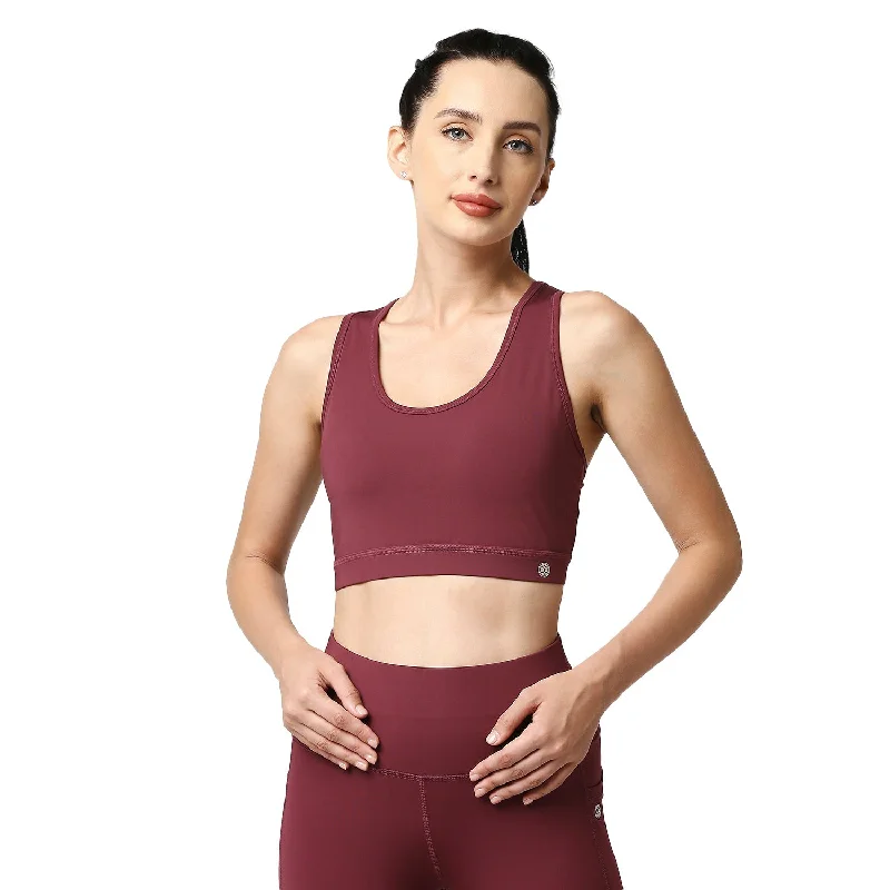 Medium Impact Racerback Sports Bra with Removable Cups- AT-1 Comfort Fit Bralette