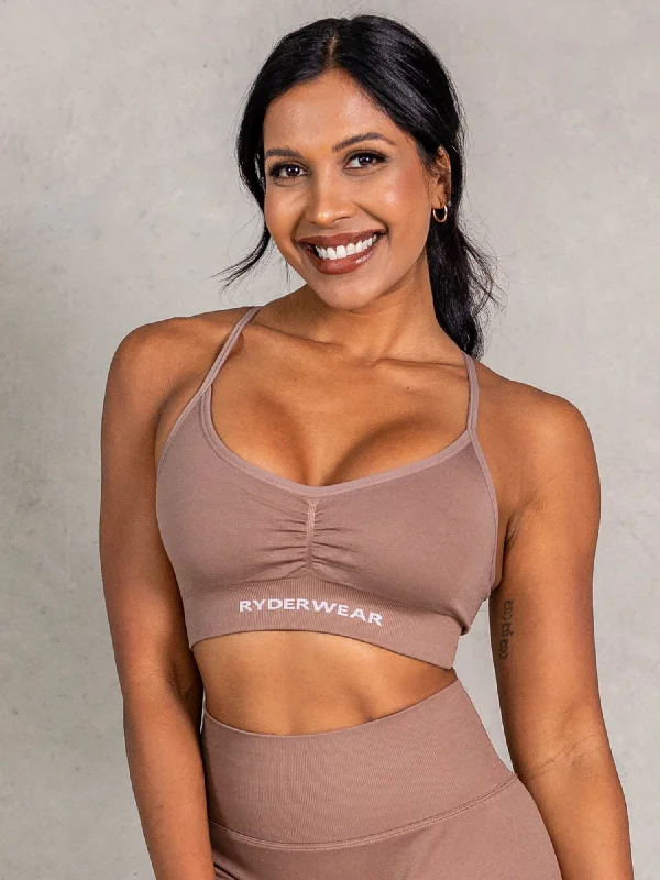 NRG Seamless Sports Bra - Almond Seamless Push-Up Bra