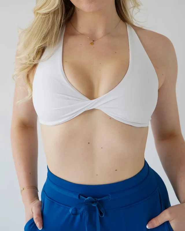 Performance Sports Bra - White Breathable Sports Bra