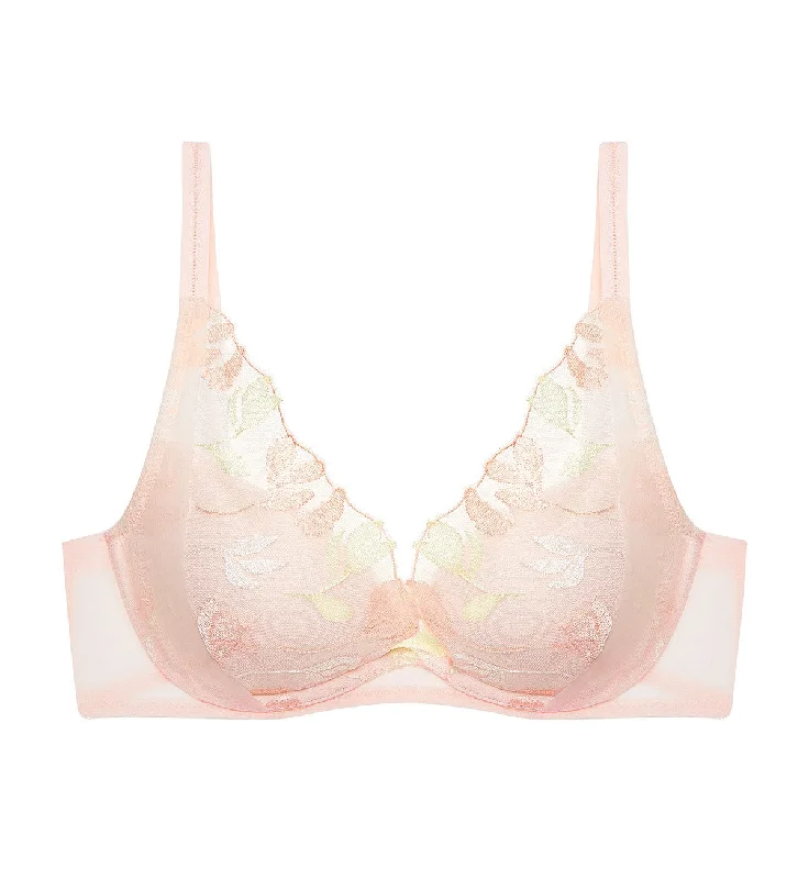 SPRING EMBROIDERY WIRED PUSH UP BRA Soft Cotton Bra