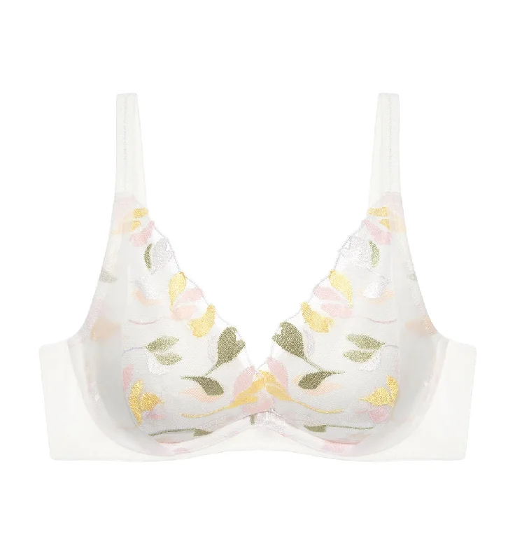 SPRING EMBROIDERY WIRED PUSH UP BRA Chic Lace Bralette