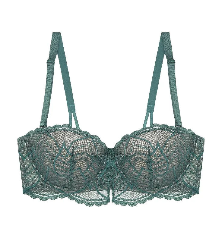 STYLE DOUBLE PUSH WIRED DETACHABLE BRA Soft Mesh Bralette